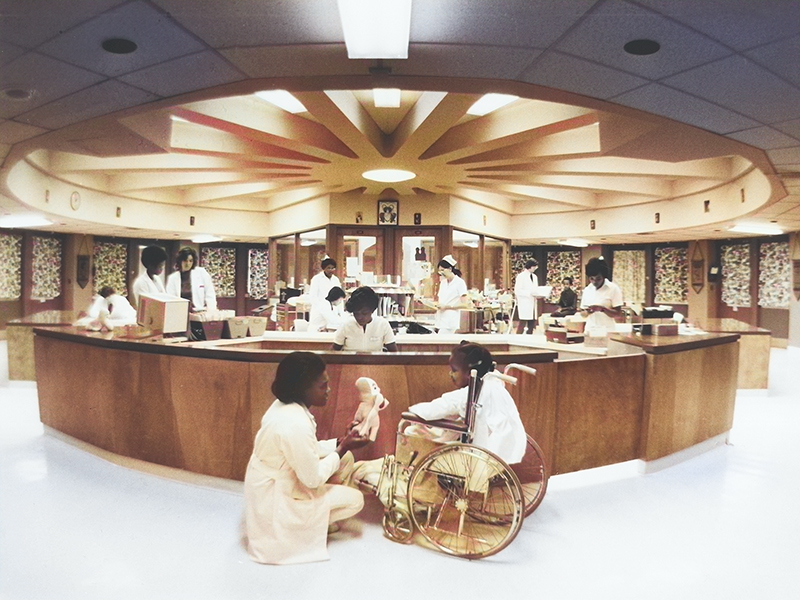 In 1974, pediatric patients received care in UMMC's first children's hospital, built in 1968.